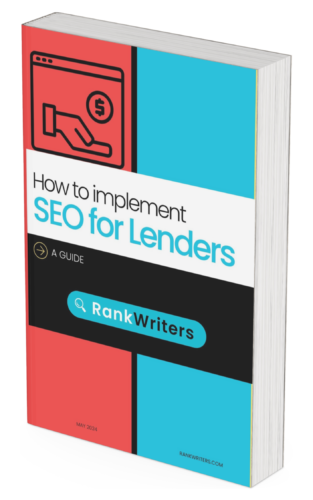 RankWriters eBook Cover | RankWriters RankWriters SEO for Lenders eBook Cover