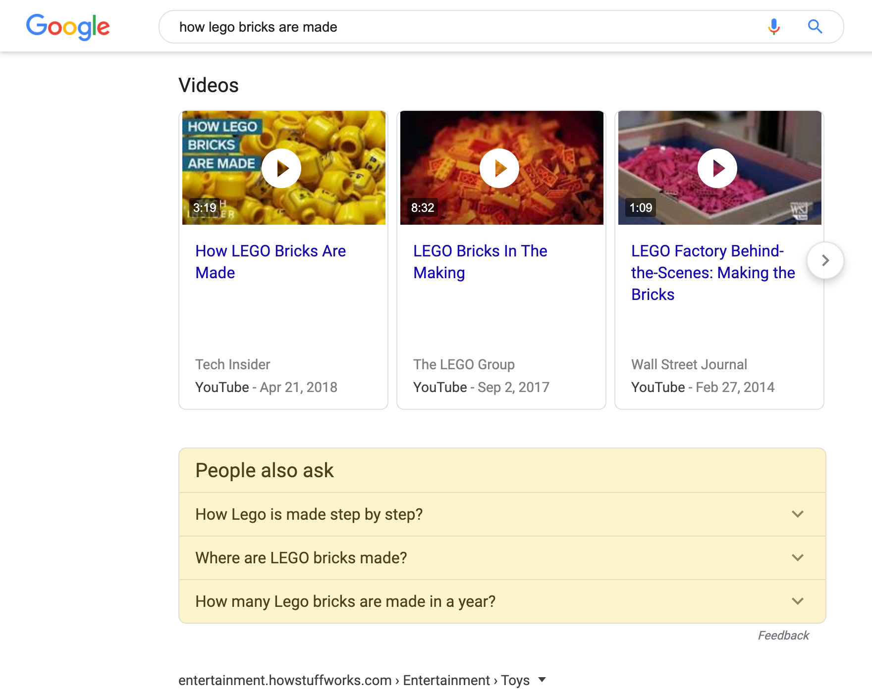 google serp features