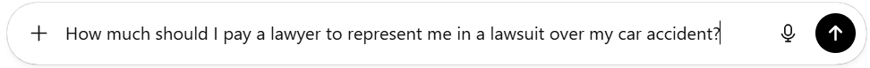 ChatGPT search bar for attorney search